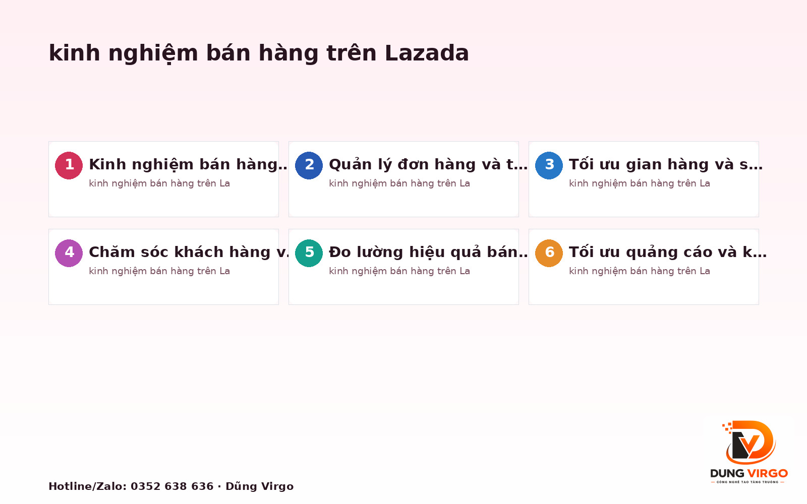 Kinh nghiệm bán hàng trên Lazada: Vận hành & đo kết quả