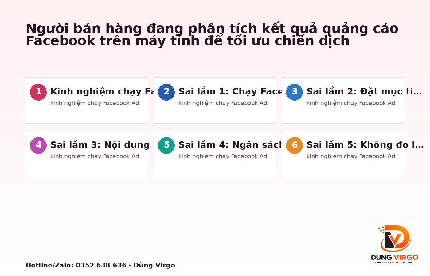 Người bán hàng đang phân tích kết quả quảng cáo Facebook trên máy tính để tối ưu chiến dịch