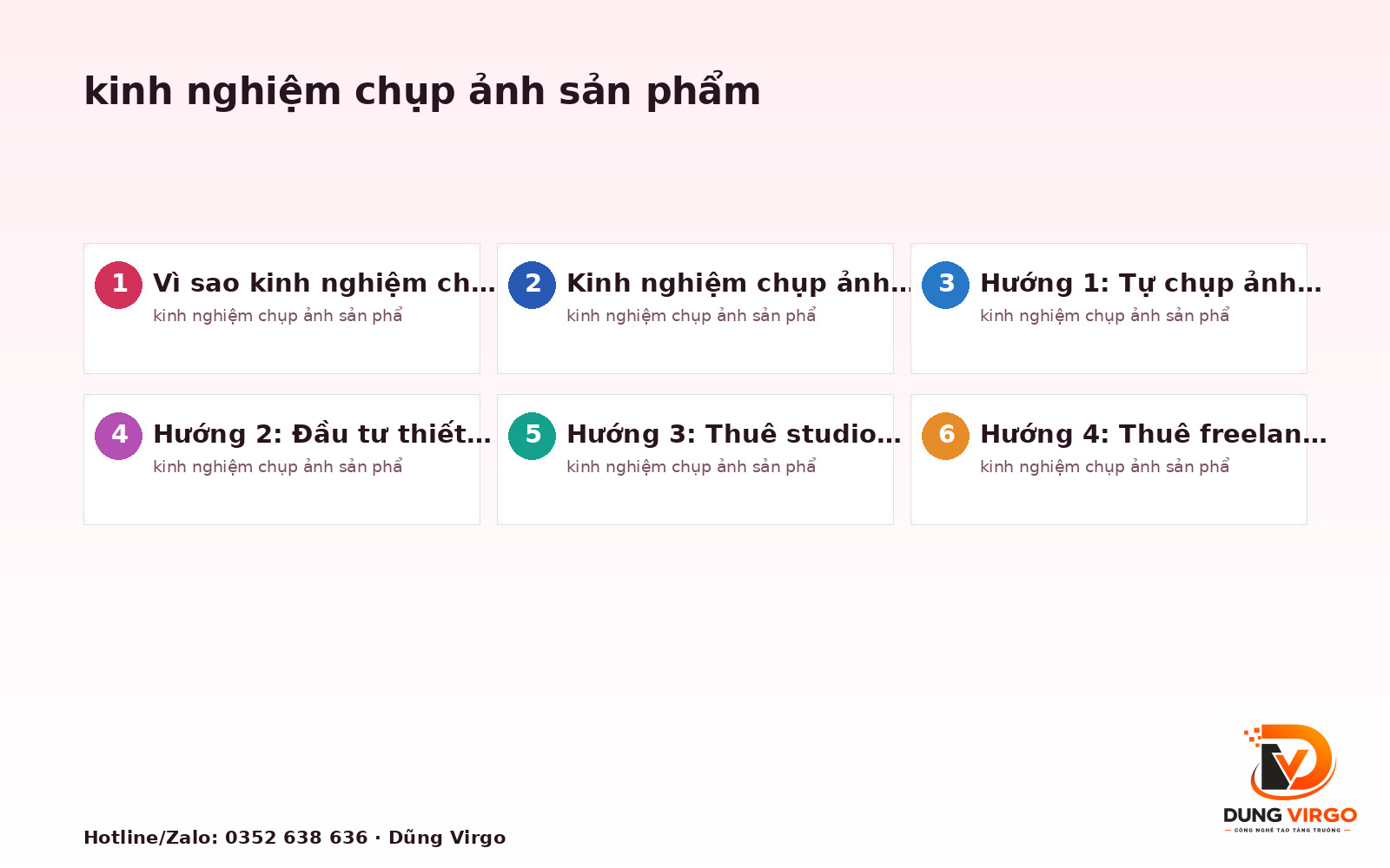 Kinh nghiệm chụp ảnh sản phẩm: So sánh 7 hướng triển khai hiệu quả