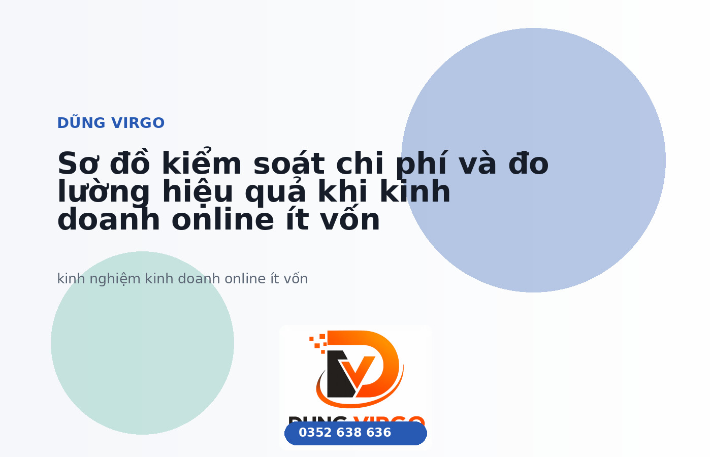 Sơ đồ kiểm soát chi phí và đo lường hiệu quả khi kinh doanh online ít vốn