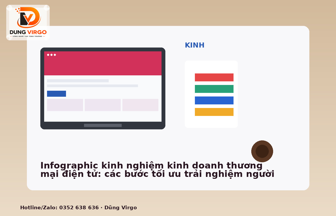 Infographic kinh nghiệm kinh doanh thương mại điện tử: các bước tối ưu trải nghiệm người dùng và tăng chuyển đổi