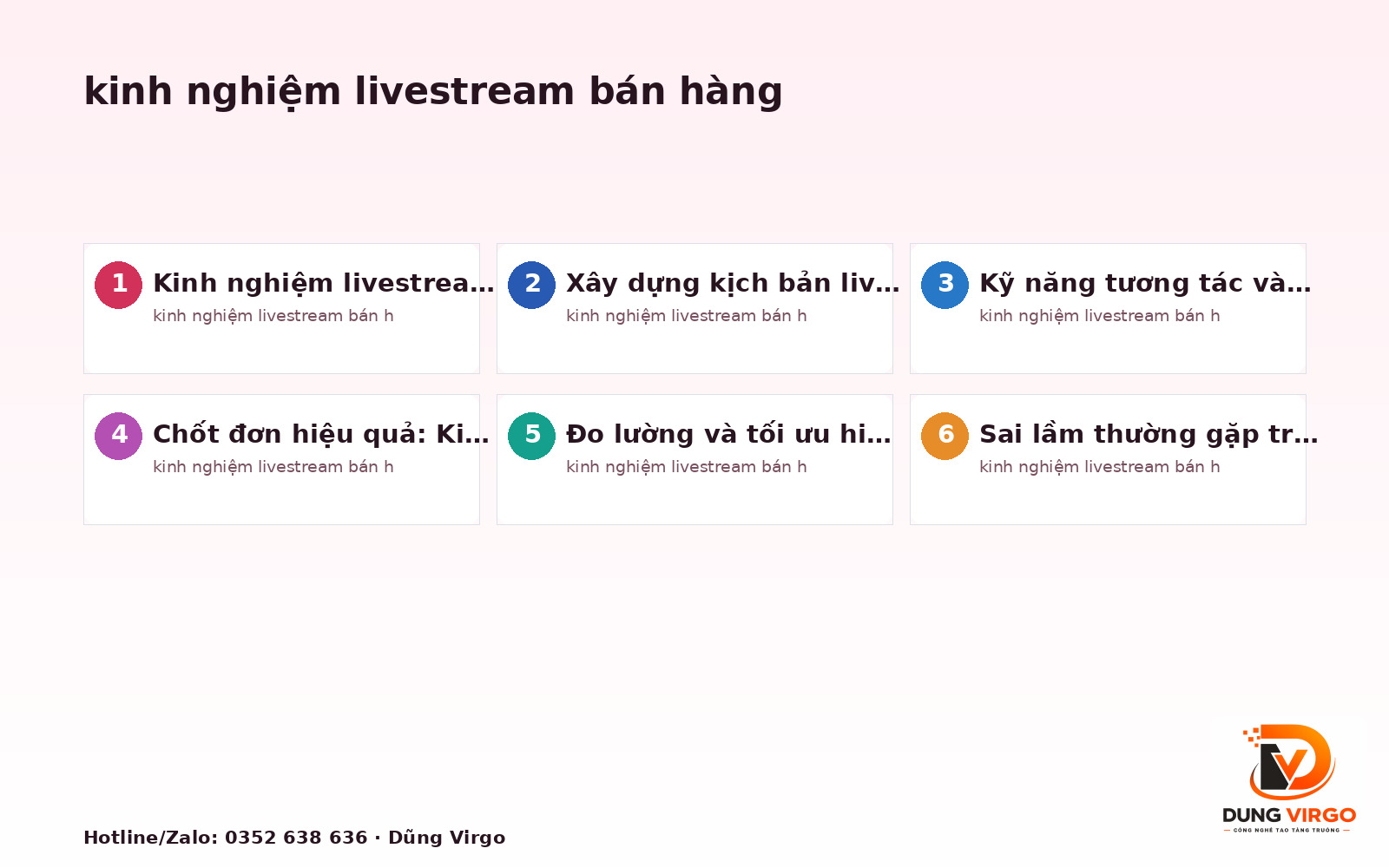 Kinh nghiệm livestream bán hàng: Checklist thực tế cho người mới