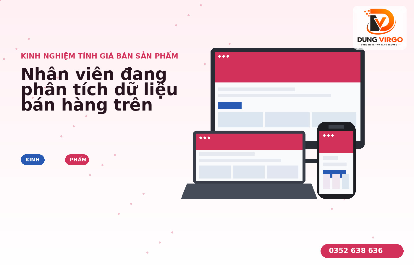 Nhân viên đang phân tích dữ liệu bán hàng trên máy tính để điều chỉnh giá bán sản phẩm