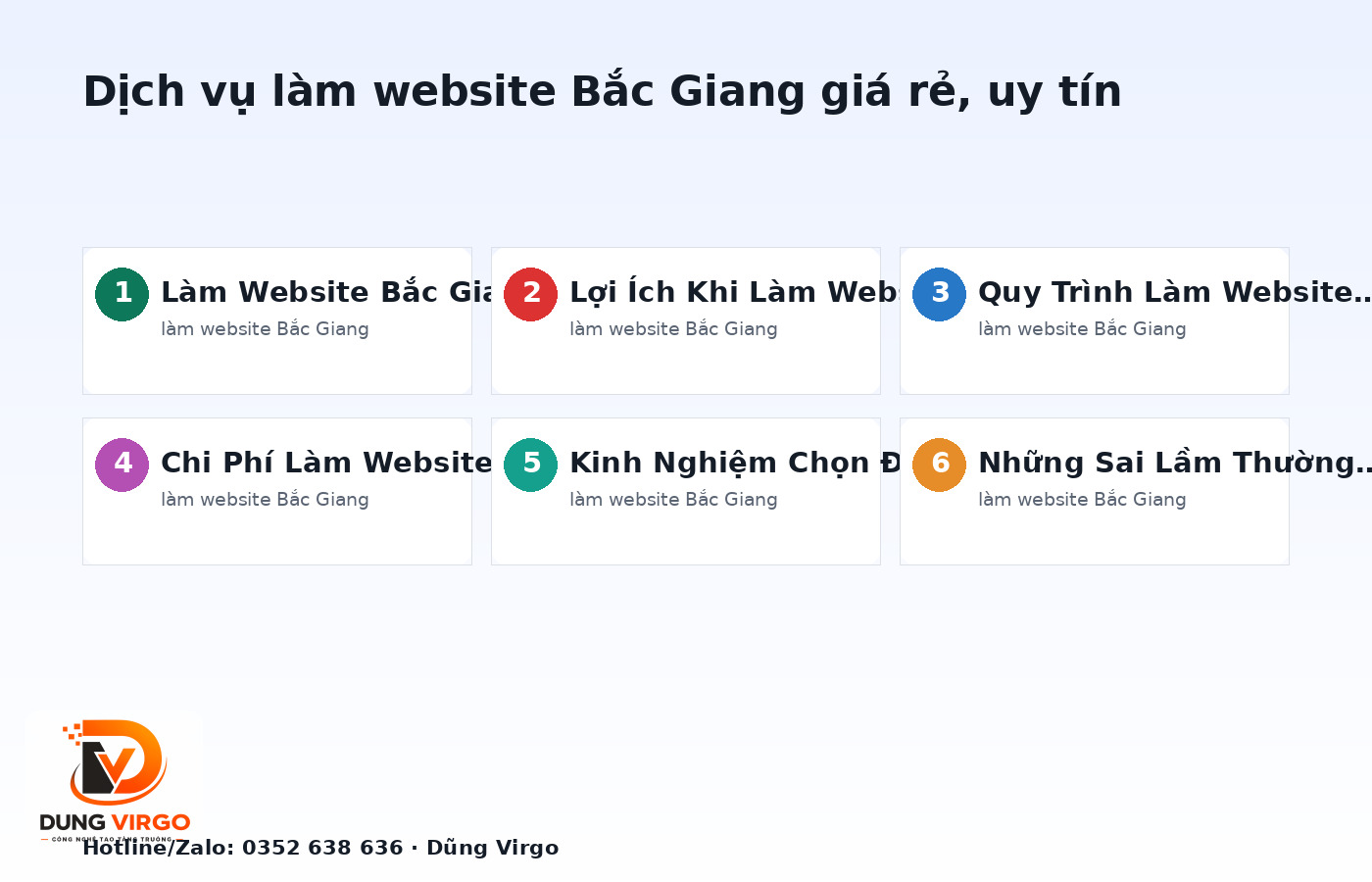 Dịch vụ làm website Bắc Giang giá rẻ, uy tín