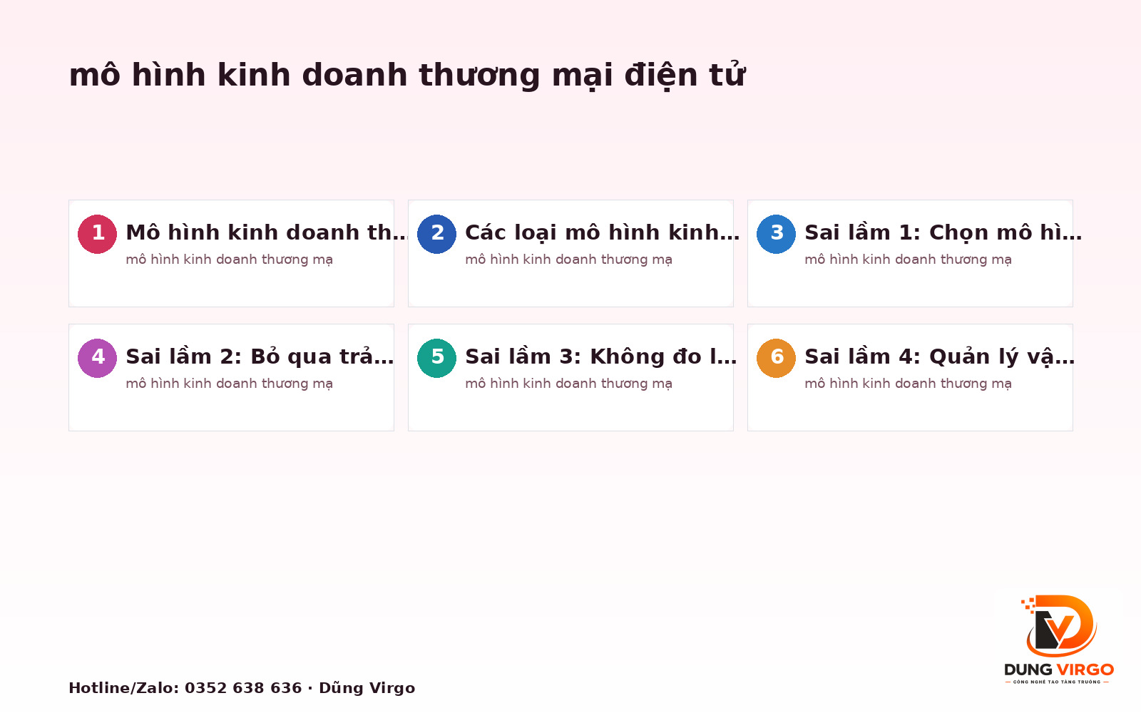 Mô hình kinh doanh thương mại điện tử: 7 sai lầm phổ biến cần tránh