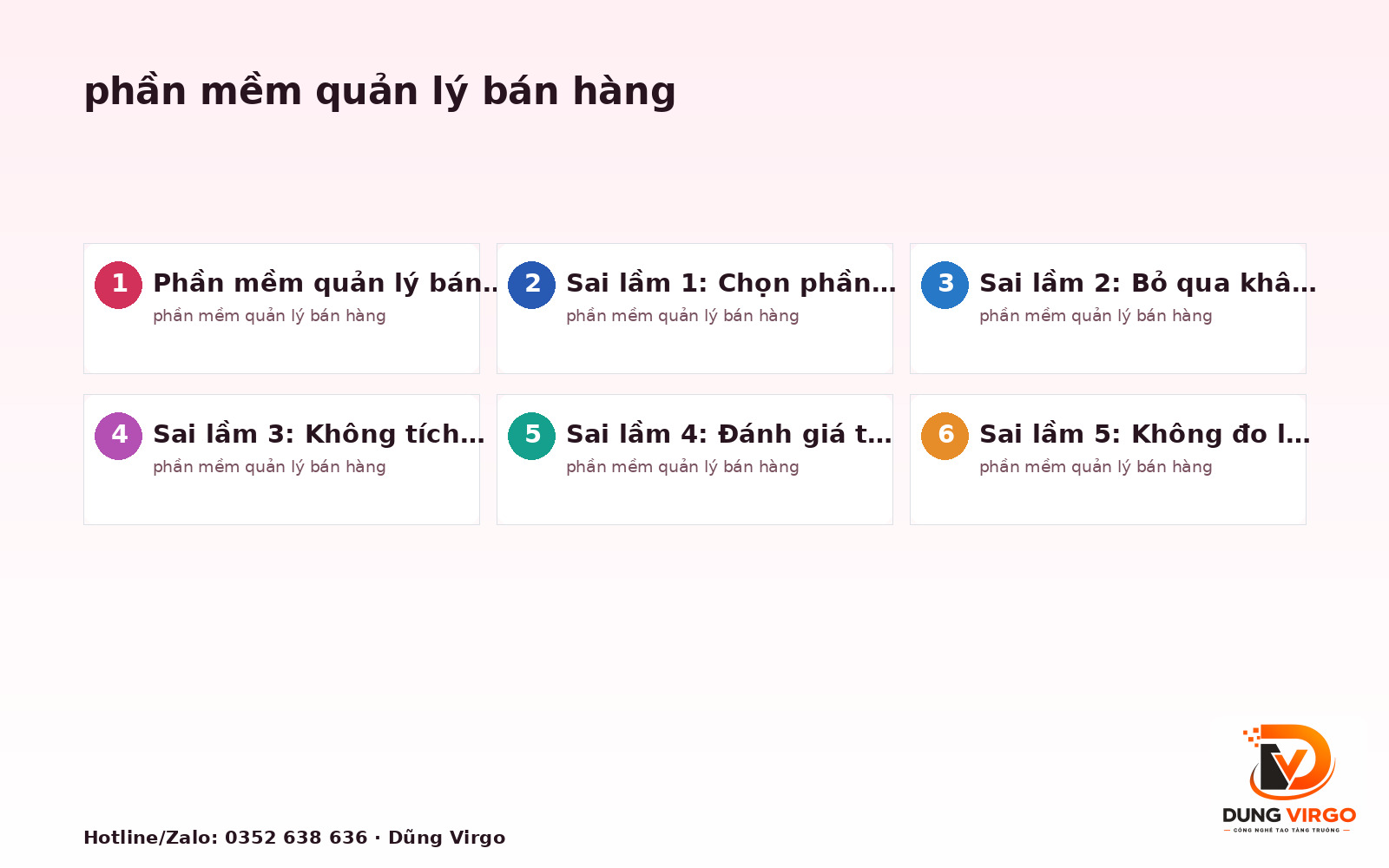 Phần mềm quản lý bán hàng: 7 sai lầm phổ biến cần tránh