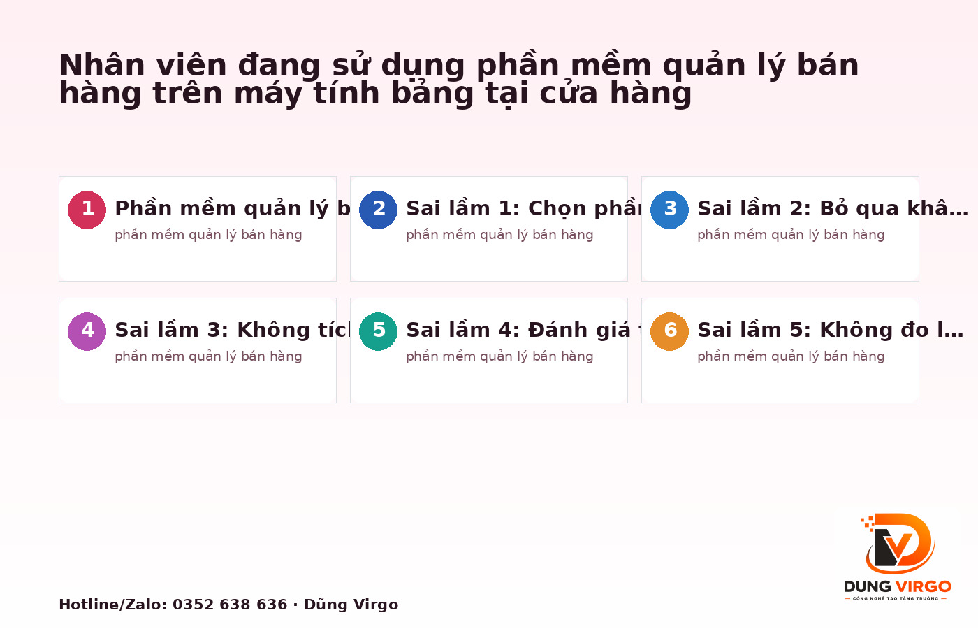 Nhân viên đang sử dụng phần mềm quản lý bán hàng trên máy tính bảng tại cửa hàng