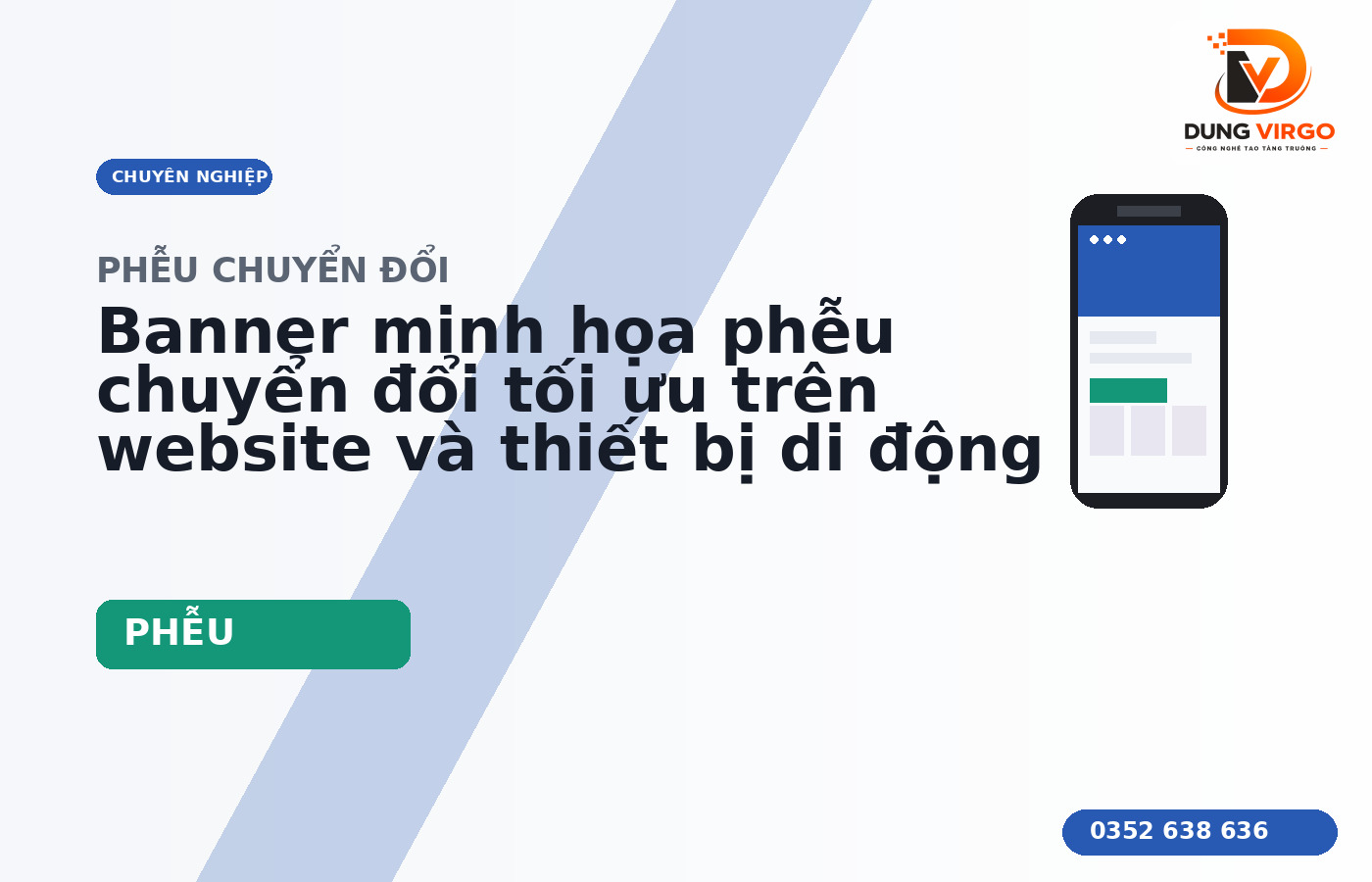 Banner minh họa phễu chuyển đổi tối ưu trên website và thiết bị di động