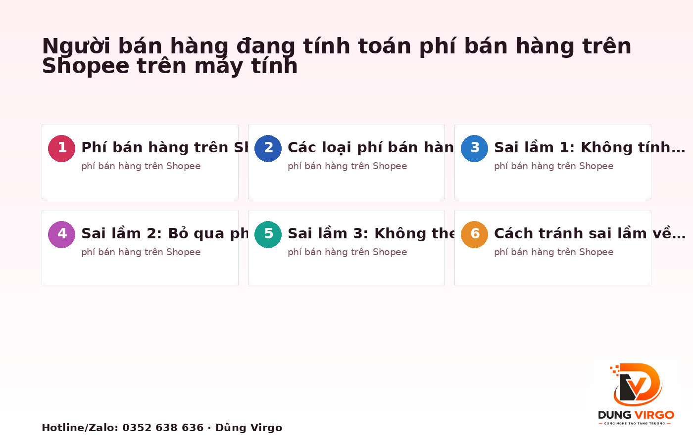 Người bán hàng đang tính toán phí bán hàng trên Shopee trên máy tính