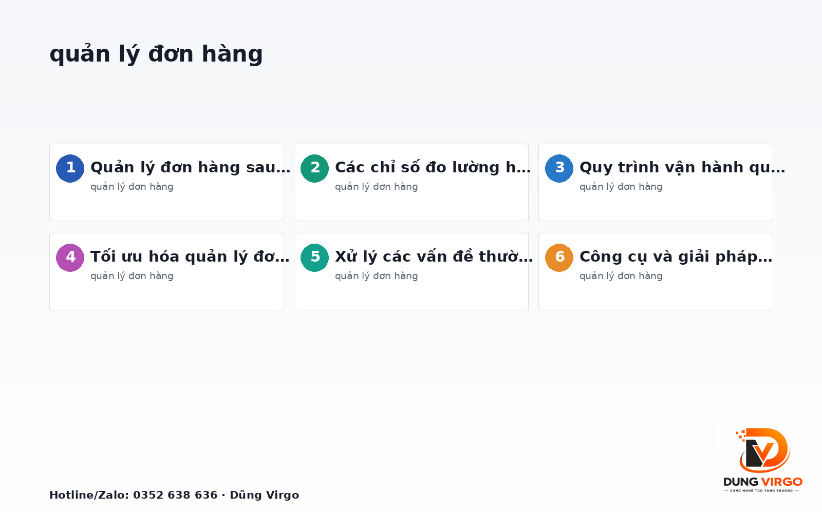 Quản lý đơn hàng: Vận hành và đo kết quả sau triển khai