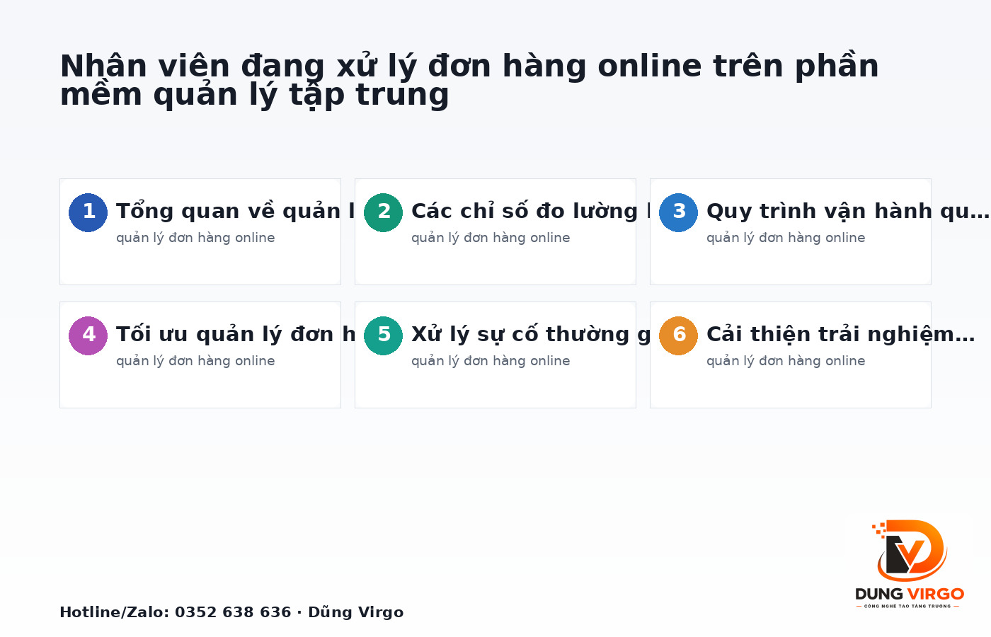 Nhân viên đang xử lý đơn hàng online trên phần mềm quản lý tập trung