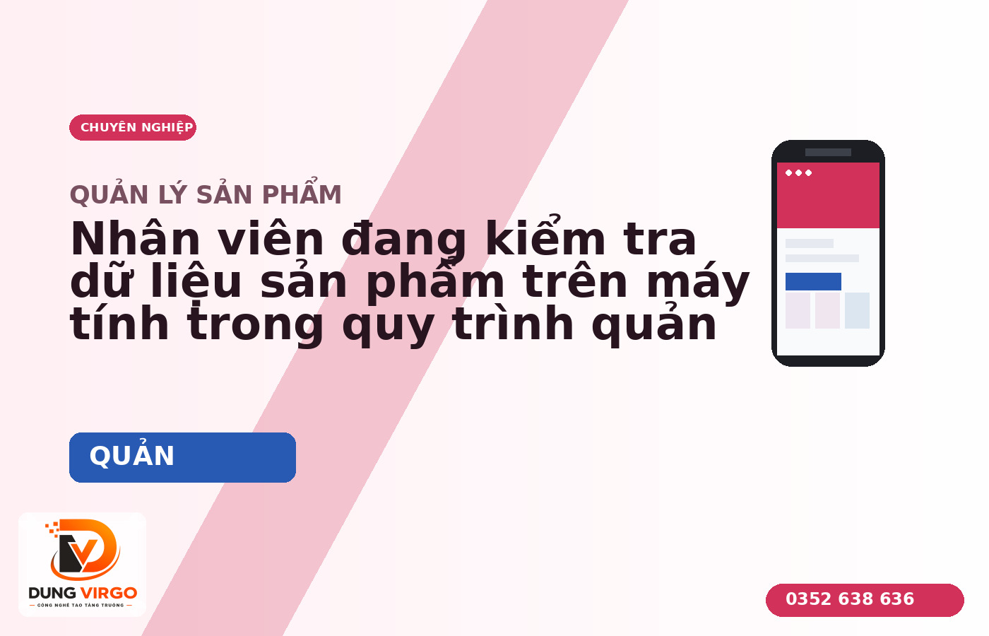 Nhân viên đang kiểm tra dữ liệu sản phẩm trên máy tính trong quy trình quản lý sản phẩm