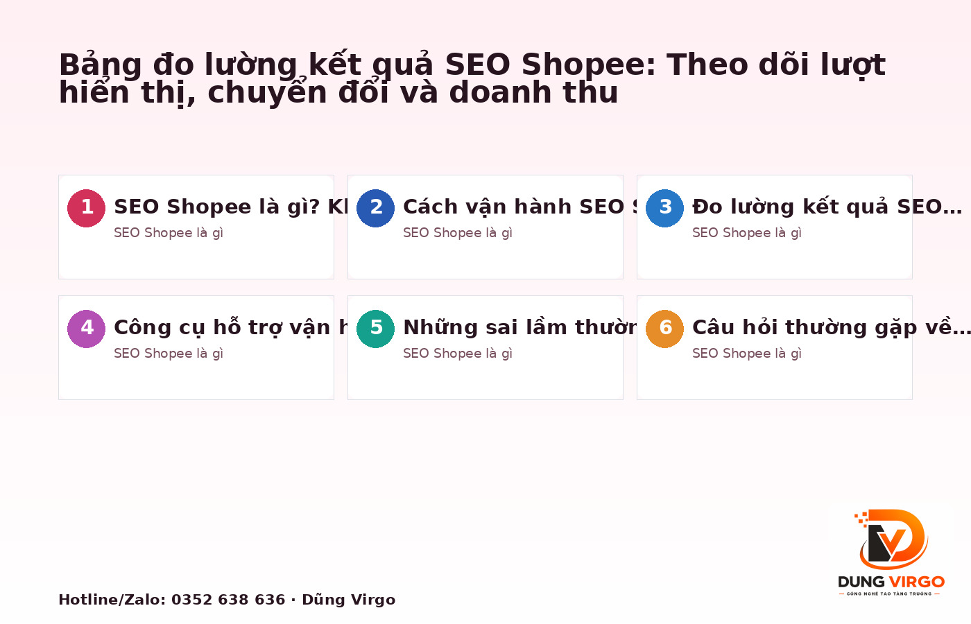 Bảng đo lường kết quả SEO Shopee: Theo dõi lượt hiển thị, chuyển đổi và doanh thu