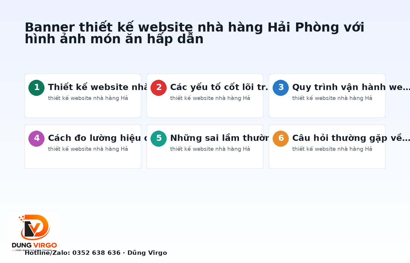 Banner thiết kế website nhà hàng Hải Phòng với hình ảnh món ăn hấp dẫn