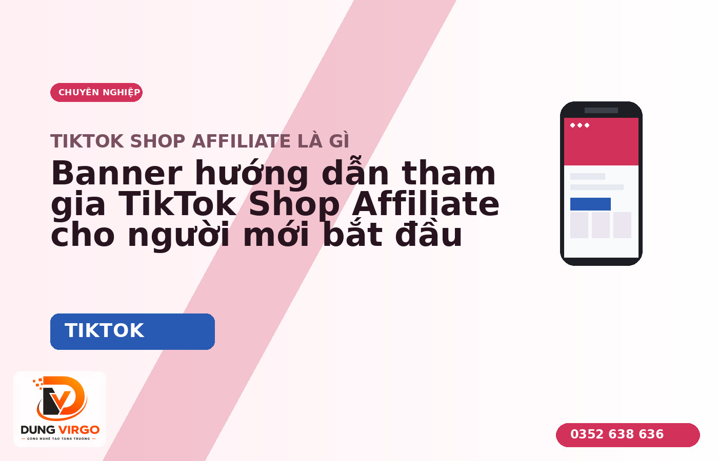 Banner hướng dẫn tham gia TikTok Shop Affiliate cho người mới bắt đầu
