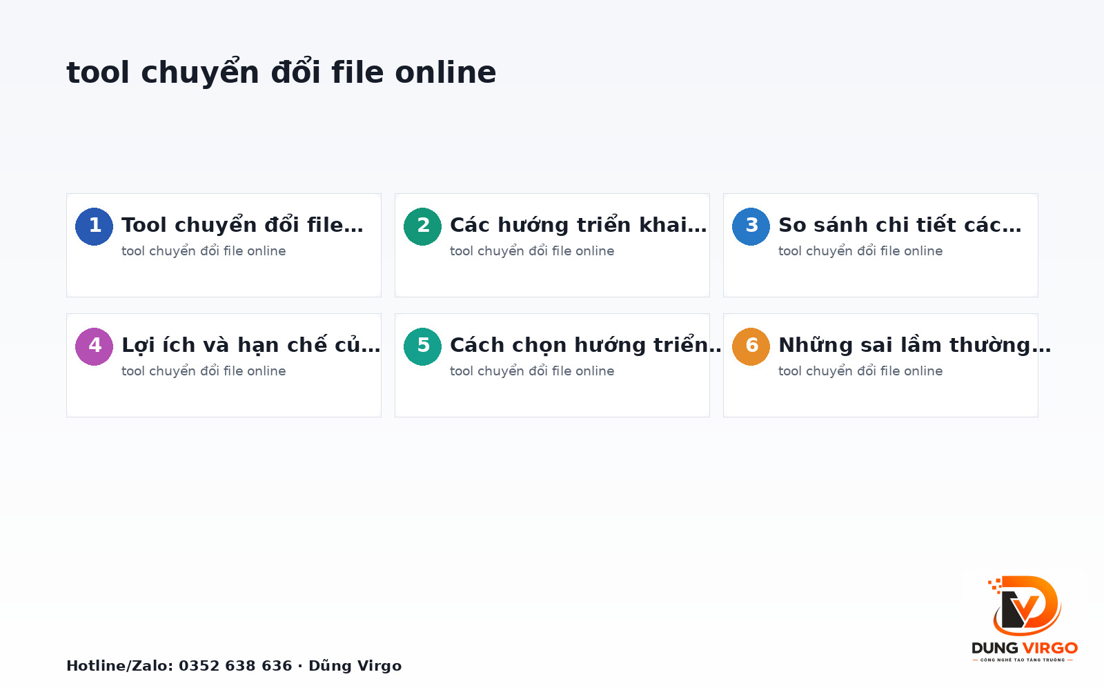 Tool chuyển đổi file online: So sánh các hướng triển khai