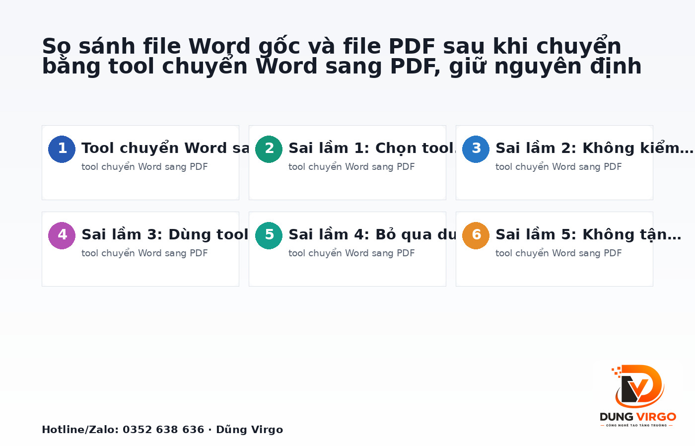 So sánh file Word gốc và file PDF sau khi chuyển bằng tool chuyển Word sang PDF, giữ nguyên định dạng