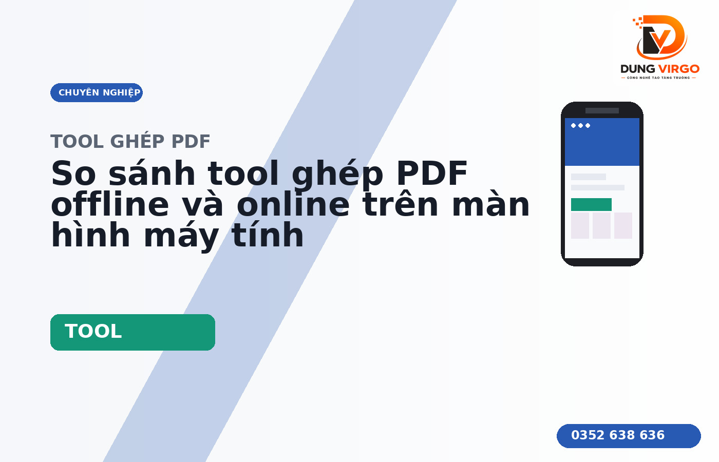 So sánh tool ghép PDF offline và online trên màn hình máy tính
