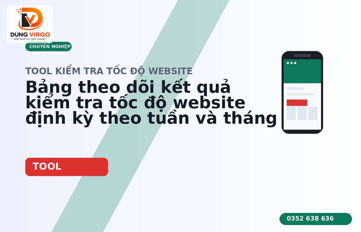 Bảng theo dõi kết quả kiểm tra tốc độ website định kỳ theo tuần và tháng