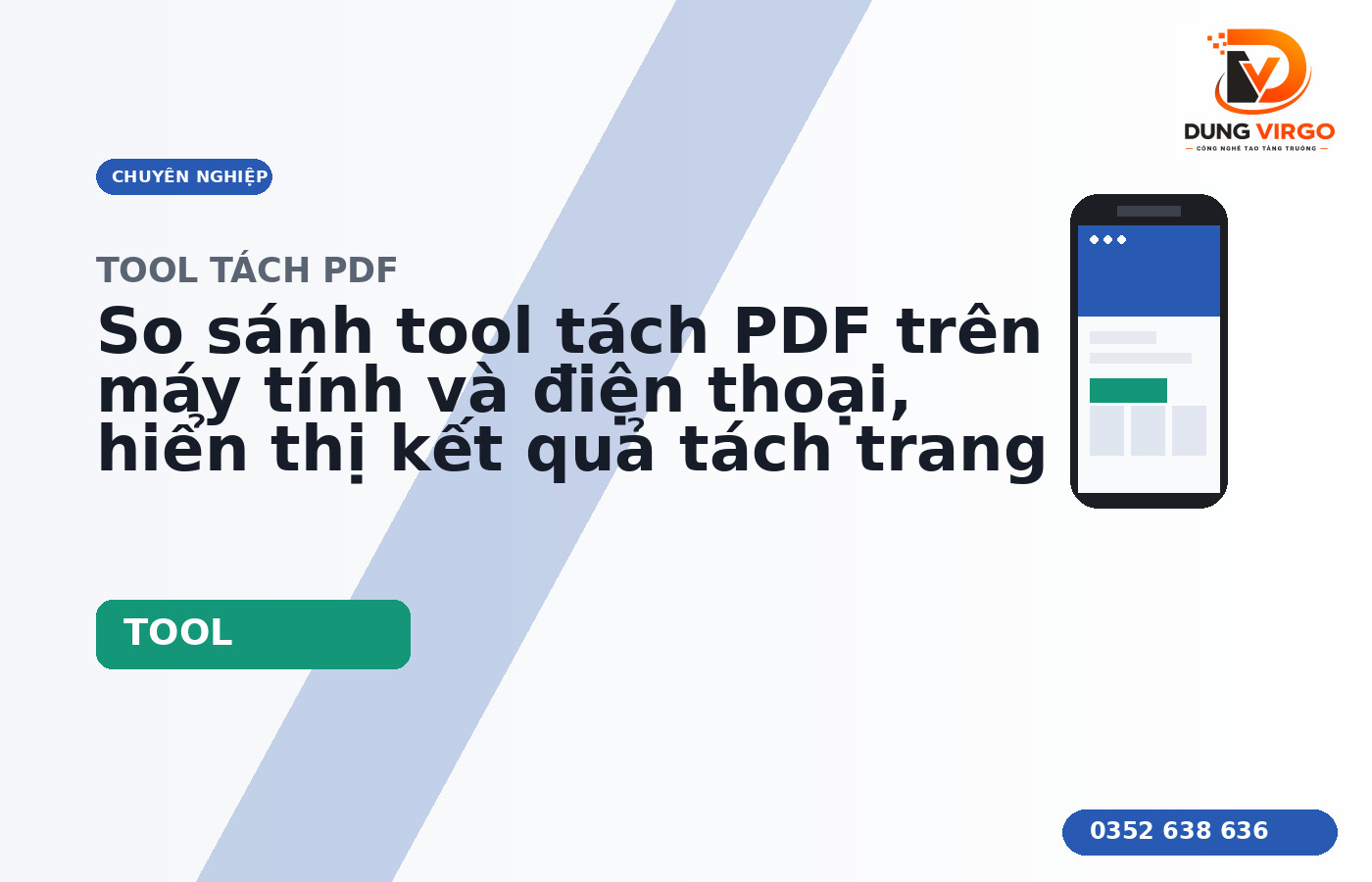 So sánh tool tách PDF trên máy tính và điện thoại, hiển thị kết quả tách trang