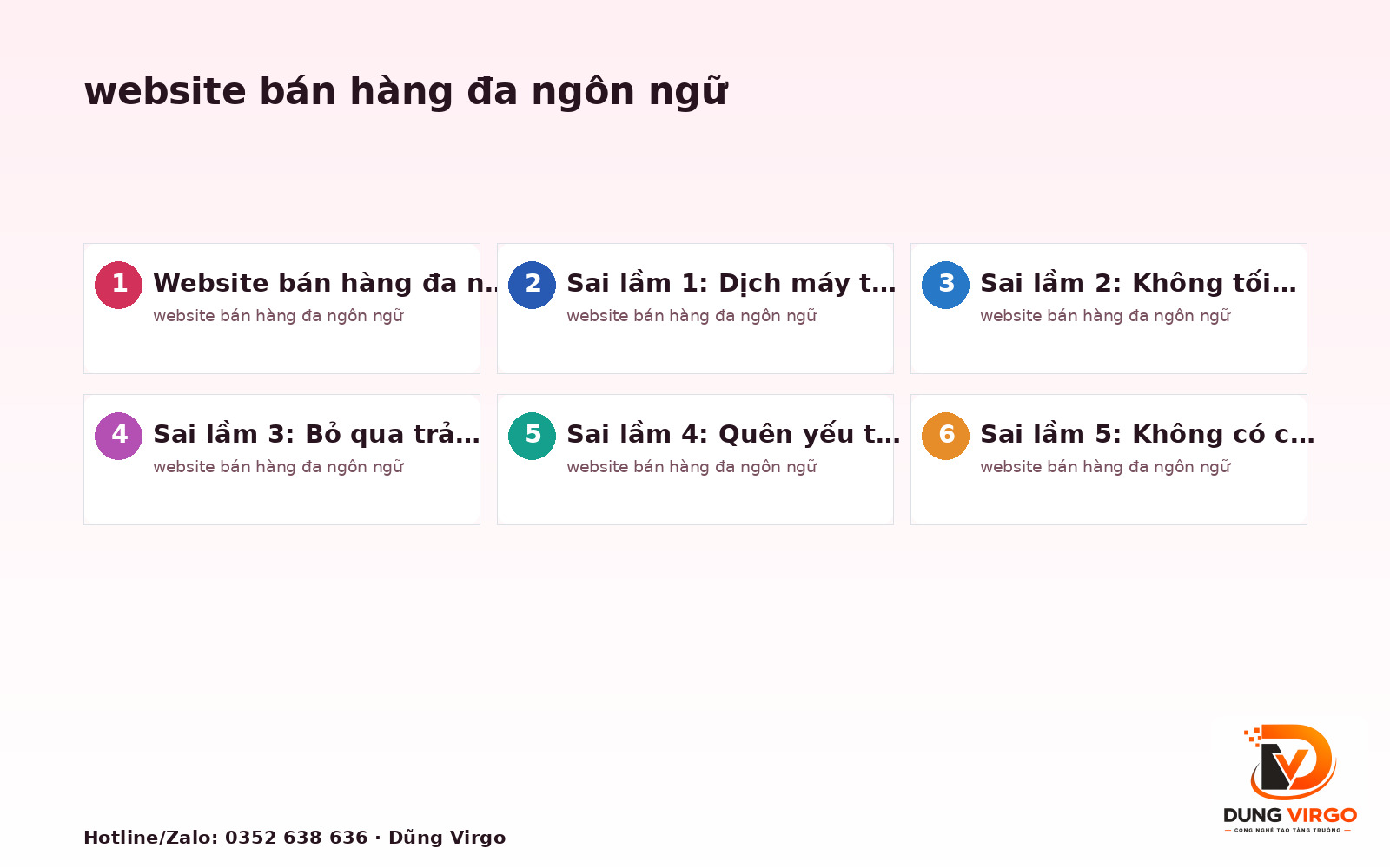 Website bán hàng đa ngôn ngữ: 7 sai lầm phổ biến cần tránh